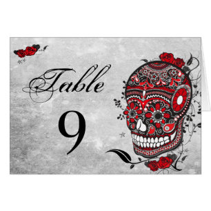 Sugar Skull Table Number Ontvangkaarten