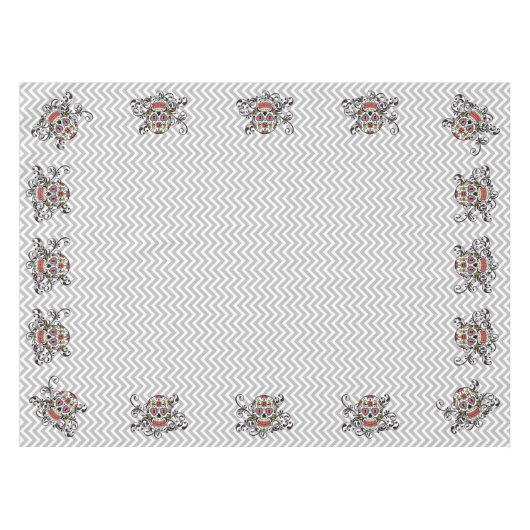 Sugar Skull Tablecloth voor Halloween Party Tafelkleed (Voorkant (Horizontaal))