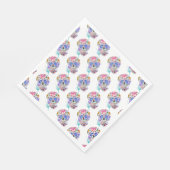 Sugar Skull Tattoo DAY OF THE DEAD Kleurrijke Koel Servet (Hoek)