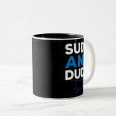 Sugar Skull Tattoo Design Tekening Rood Hart Tweekleurige Koffiemok (Voorkant rechts)