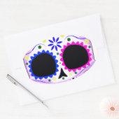 Sugar Skull - Tattoo ontwerp Ovale Sticker (Envelop)