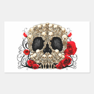 Sugar Skull - Tattoo ontwerp Rechthoekige Sticker