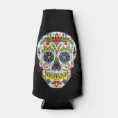 Sugar Skull Tattoo Skull Can of Bottle Cooler (Voorkant)