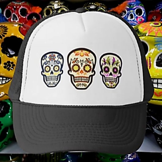 Sugar Skull Trio Trucker Pet