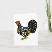 Sugar Skull Turkey Thanksgiving Dag van de Kaart (Voorkant)