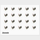 Sugar Skull Turkey Thanksgiving Dag van de Ronde Sticker (Vel)