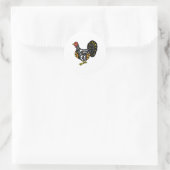 Sugar Skull Turkey Thanksgiving Dag van de Ronde Sticker (Tas)