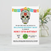 Sugar Skull Verjaardag, Dag van de Doden Kaart (Staand voorkant)