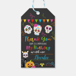 Sugar Skull Verjaardagsfeestje Dank u Cadeaulabel