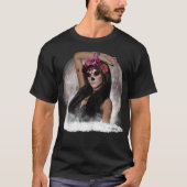 Sugar Skull Vision Paarse Eyes in Full Moon T-shirt (Voorkant)