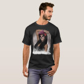 Sugar Skull Vision Paarse Eyes in Full Moon T-shirt (Voorkant volledig)