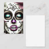 Sugar Skull Vrouw Donker Grunge Gothic Stea Visitekaartje (Voorkant / Achterkant)