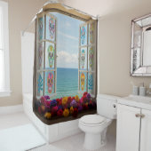 Sugar Skull Window Uitzicht Douchegordijn (In situ)