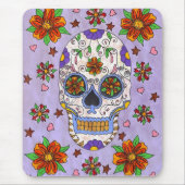 Sugar Skull with Marigolds Muismat (Voorkant)