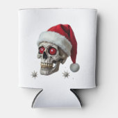 Sugar Skull with Santa Hat Tee Christmas Pajama Xm Blikjeskoeler (Voorkant)