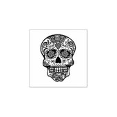 SUGAR SKULL Wood Art Stamp Rubberstempel (Afrduk)