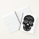 Sugar Skull Zwart & Wit Gepersonaliseerd Notitiebo Notitieboek (Binnen)