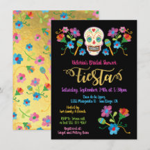 Sugar SkullMexican Fiesta Bridal Shower Invitation
