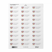Sugar Skulls and Flowers Retouradres Label (Full Sheet)