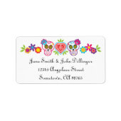 Sugar Skulls and Flowers Retouradres Label (Voorkant)