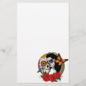 Sugar Skulls Art Nouveau Briefpapier (Voorkant)