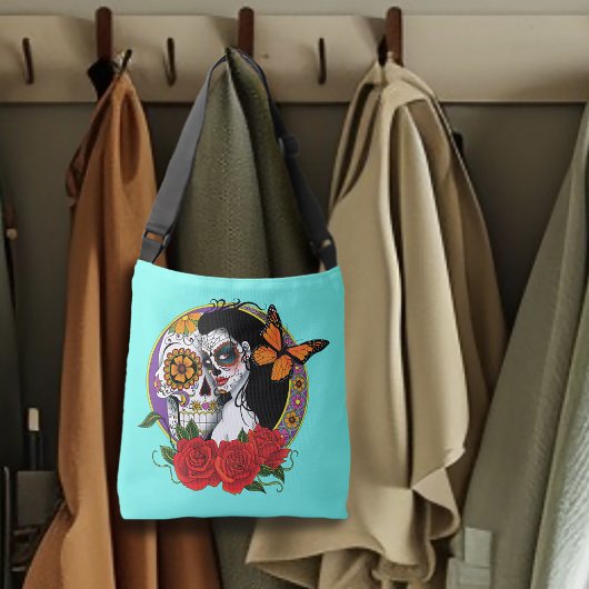 Sugar Skulls Art Nouveau Crossbody Tas