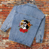 Sugar Skulls Art Nouveau Denim Jacket