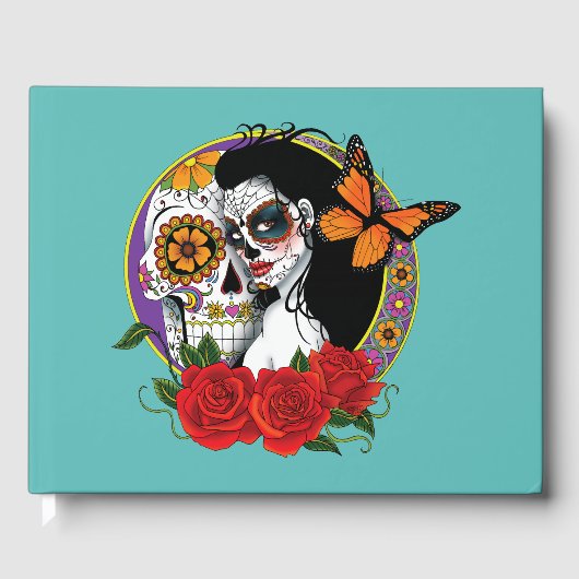 Sugar Skulls Art Nouveau Gastenboek (Voorkant)