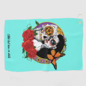 Sugar Skulls Art Nouveau Golfhanddoek (Horizontaal)