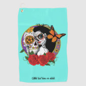 Sugar Skulls Art Nouveau Golfhanddoek (Voorkant)