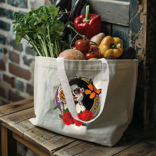 Sugar Skulls Art Nouveau Grote Tote Bag