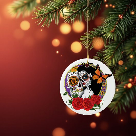 Sugar Skulls Art Nouveau Keramisch Ornament
