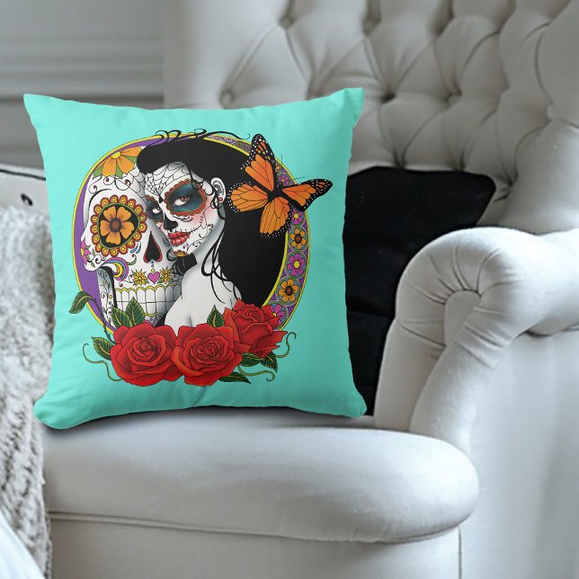 Sugar Skulls Art Nouveau Kussen (Creator heeft geüpload)