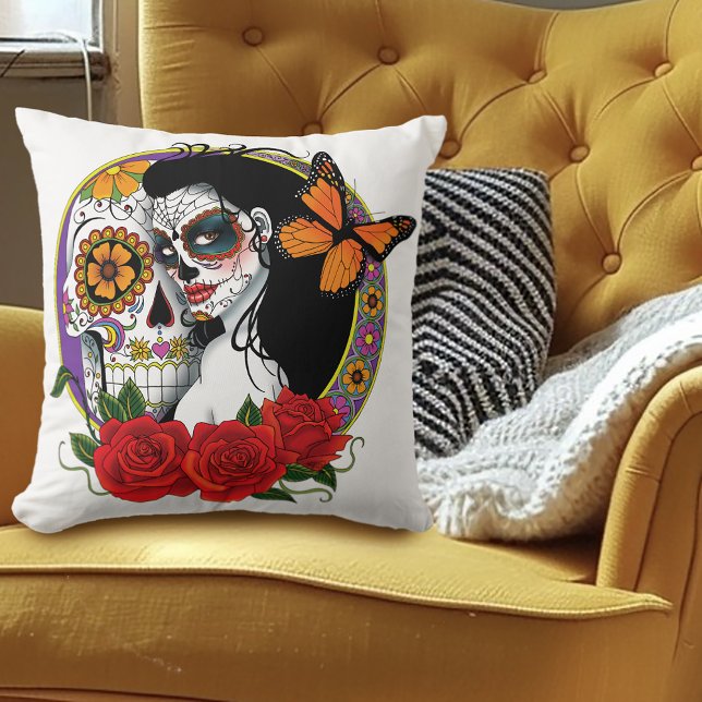 Sugar Skulls Art Nouveau Kussen (Creator heeft geüpload)