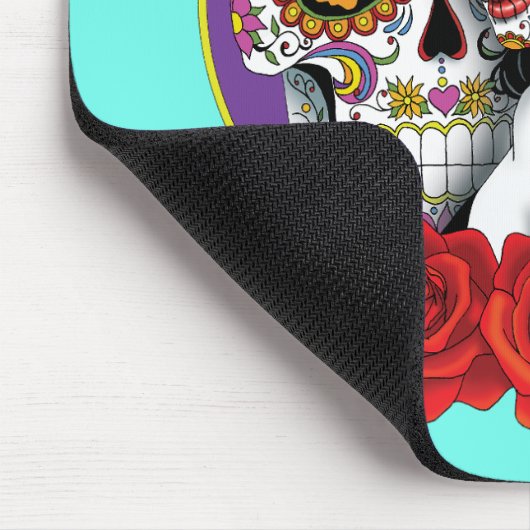 Sugar Skulls Art Nouveau Muismat (Hoek)