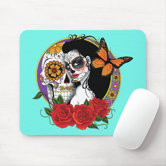 Sugar Skulls Art Nouveau Muismat (Met muis)