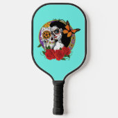 Sugar Skulls Art Nouveau Pickleball Paddle (Achterkant)