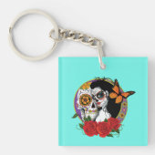 Sugar Skulls Art Nouveau Sleutelhanger (Voorkant)