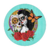 Sugar Skulls Art Nouveau Snijplank (Voorkant)