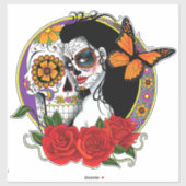 Sugar Skulls Art Nouveau Sticker (Vel)