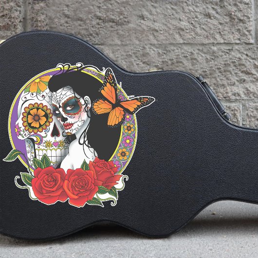Sugar Skulls Art Nouveau Sticker
