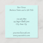 Sugar Skulls Art Nouveau Vierkante Visitekaartje (Achterkant)