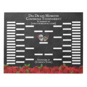 Sugar Skulls Cornhole Tournament Score Board Notitieblok (Voorkant)