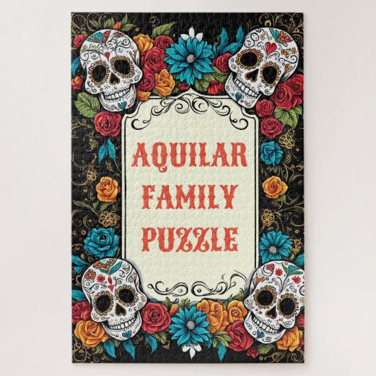 Sugar Skulls Dag van de Doden | Dia De Los Muertos Legpuzzel (Verticaal)