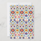 Sugar Skulls Day 1st Birthday Party Kleurrijke Día Kaart (Achterkant)