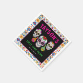 Sugar Skulls Day 1st Birthday Party Kleurrijke Día Servet (Hoek)