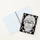 Sugar Skulls Day of the Dead Lattice Line Note Notitieboek (Binnen)