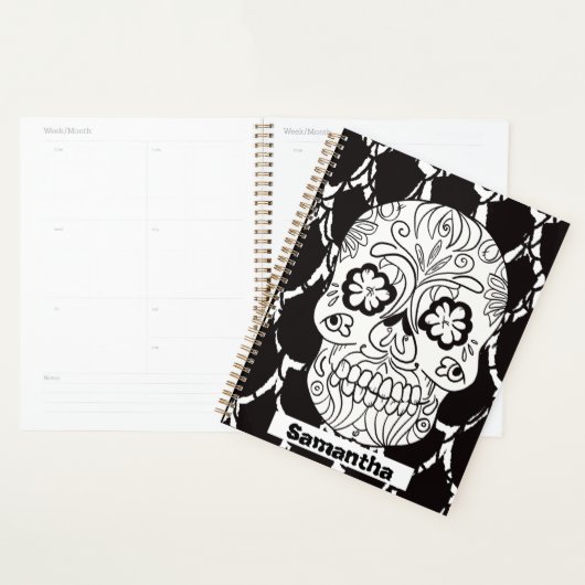 Sugar Skulls Day of the Dead Lattice Planner (Display)
