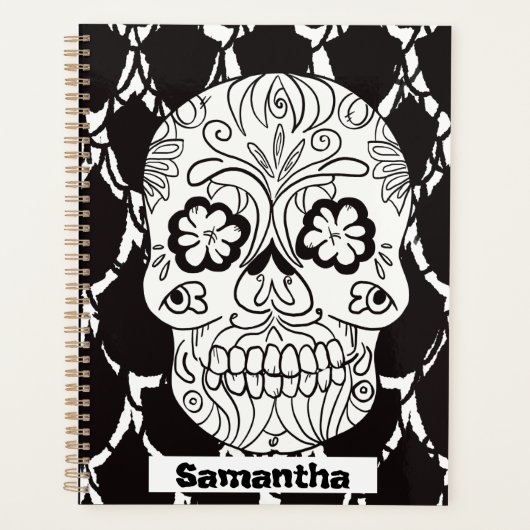Sugar Skulls Day of the Dead Lattice Planner (Voorkant)
