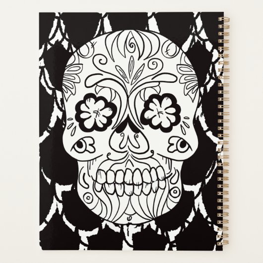 Sugar Skulls Day of the Dead Lattice Planner (Achterkant)
